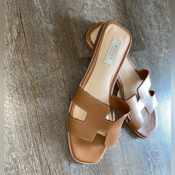 Steve Madden HADYN COGNAC LEATHER Sandals - Picture 6 of 7